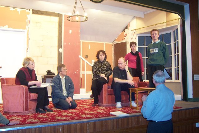 Rehearsal for "The Murder Room"